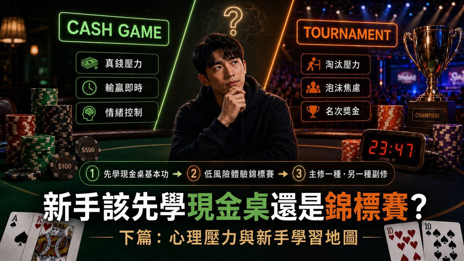 德州撲克現金桌與錦標賽學習比較下篇