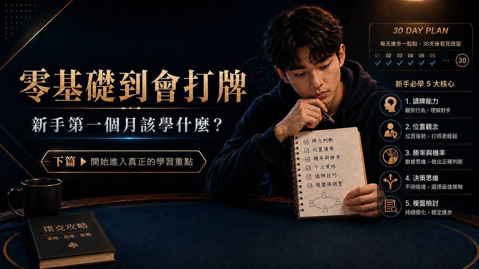 德州撲克新手第一個月學習路徑下篇