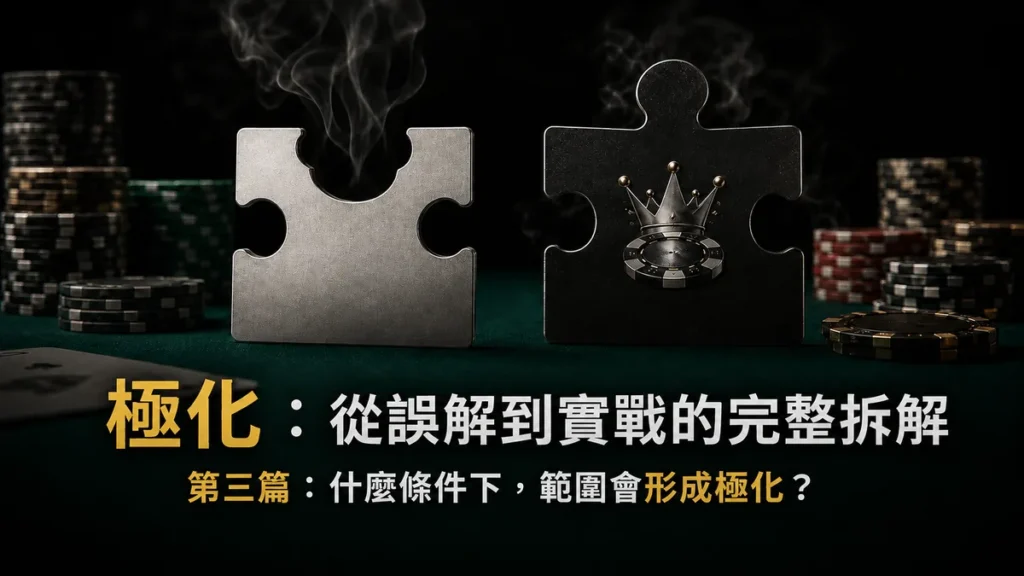 極化策略第三篇，解析範圍在什麼條件下形成極化的撲克教學精選圖