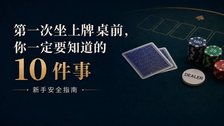 德州撲克新手第一次上桌前必看10大安全指南
