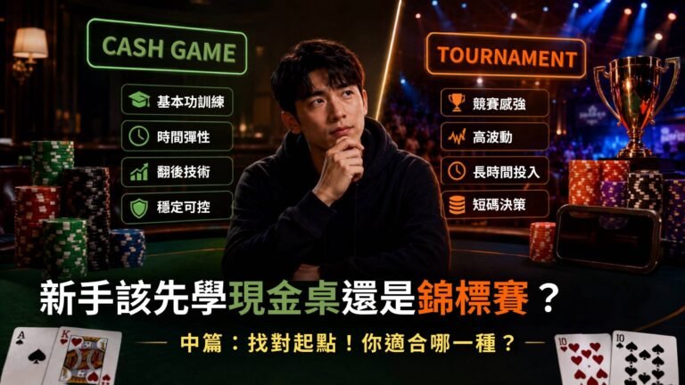 德州撲克現金桌與錦標賽學習比較中篇